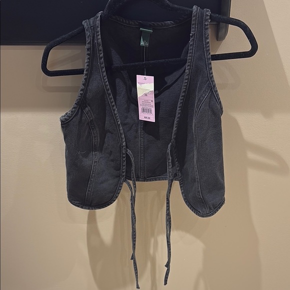 Charcoal Denim Vest - Picture 2 of 4